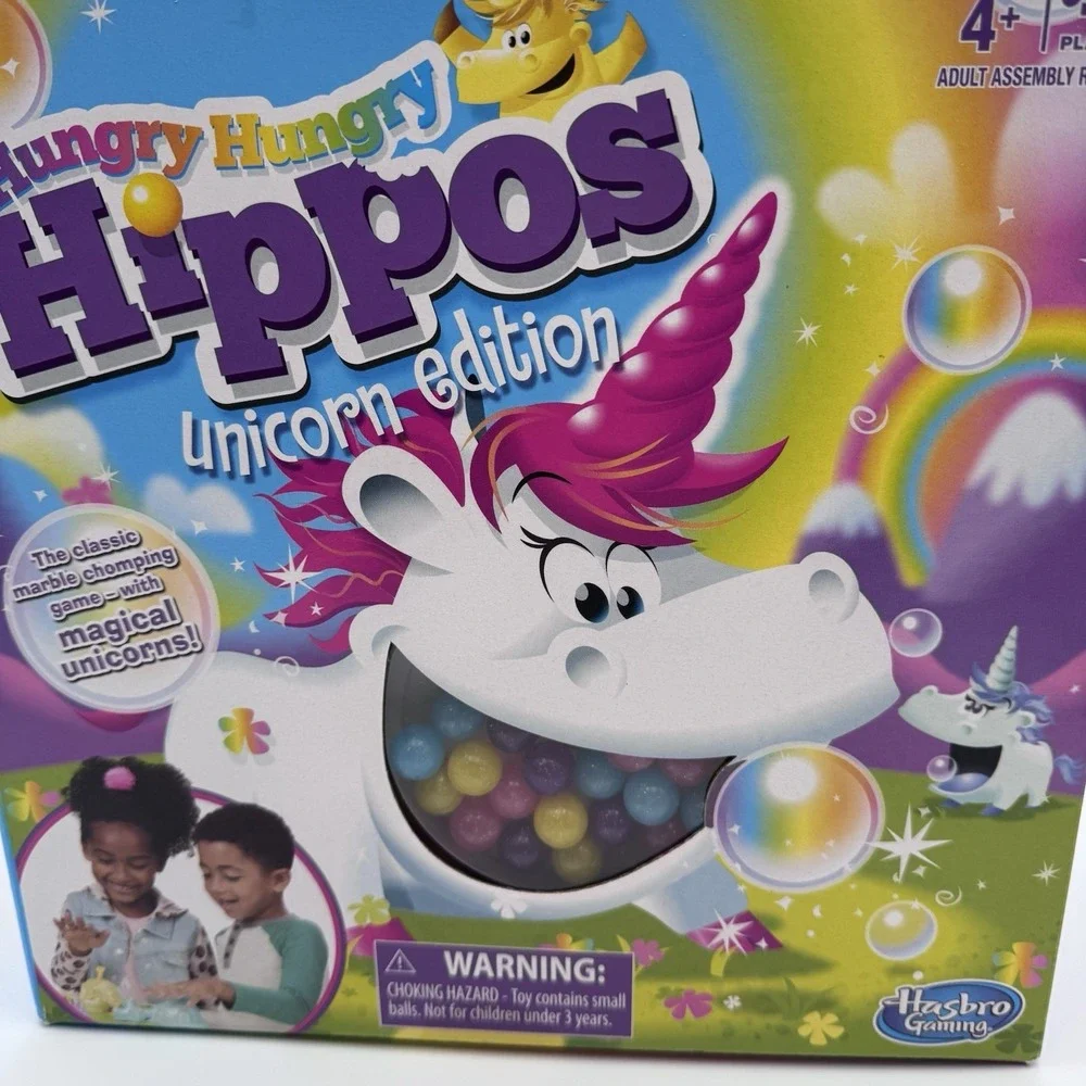 Hasbro Gaming Hungry Hungry Hippos Unicorn Edition Unicorns Ages 4+ New In Box
